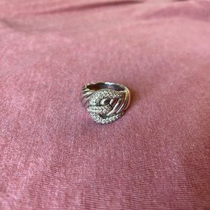 AUTHENTIC DAVID YURMAN DIAMOND BUCKLE RING